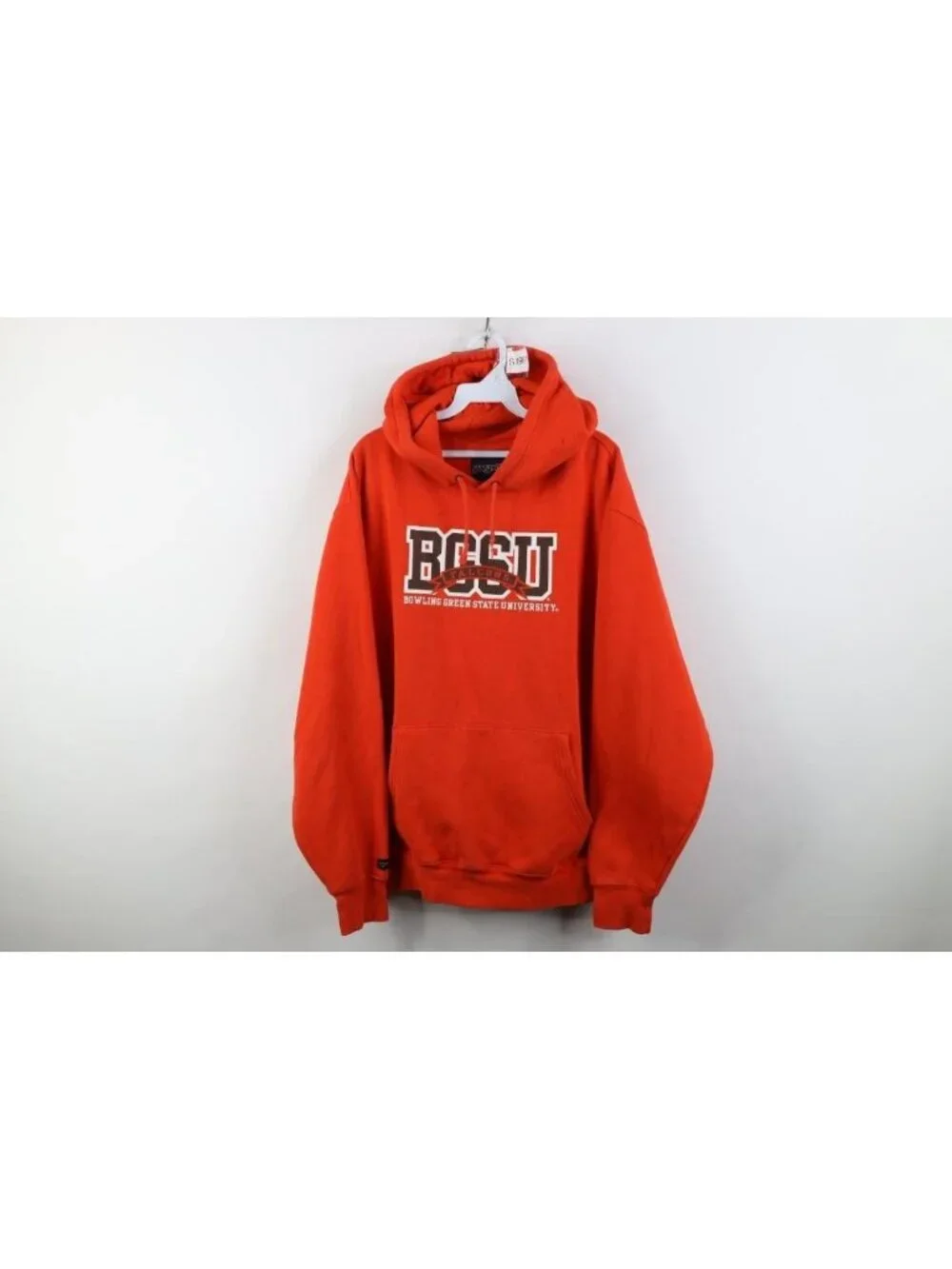 Vintage 90s Mens XL Bowling Green State University Hoodie Sweatshirt Orange